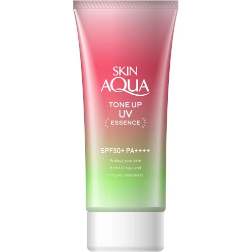 ROHTO乐敦制药 skin aqua Tone Up 提亮肤色精华防晒 SPF50+ PA++++ 80g 新款粉色樱花款